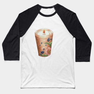 Floral Candle Baseball T-Shirt